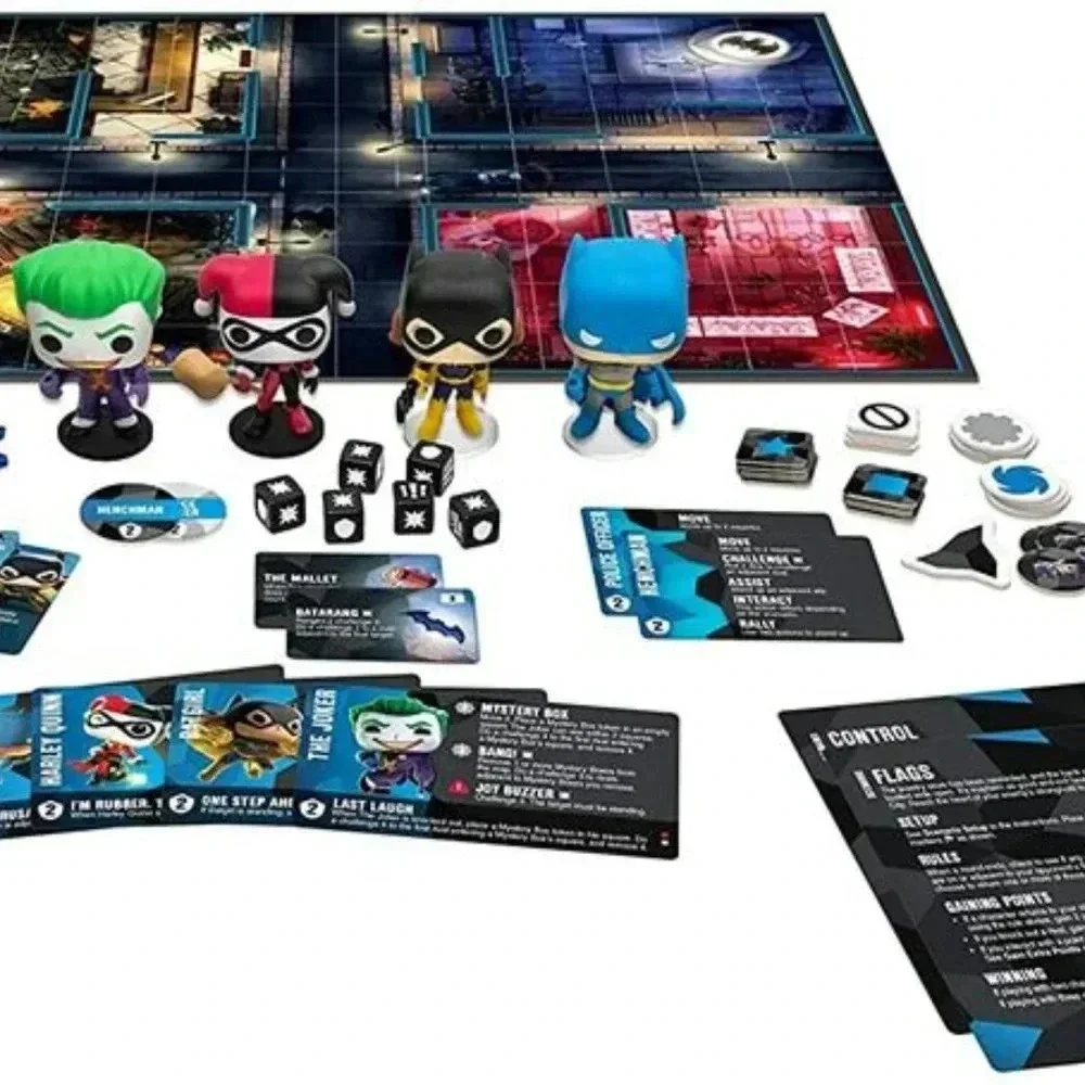 NEW Funkoverse: DC Comics Batman Joker Batgirl & Harley Quinn 4-Pack Strategy Bo